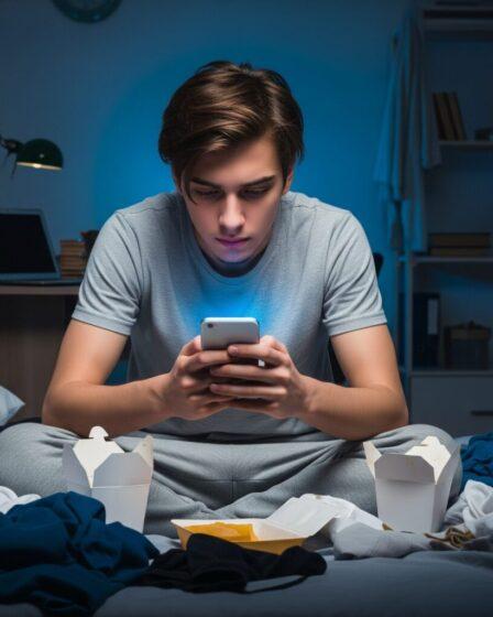 Dipendenza da social network. Immagine generata da Google Gemini.