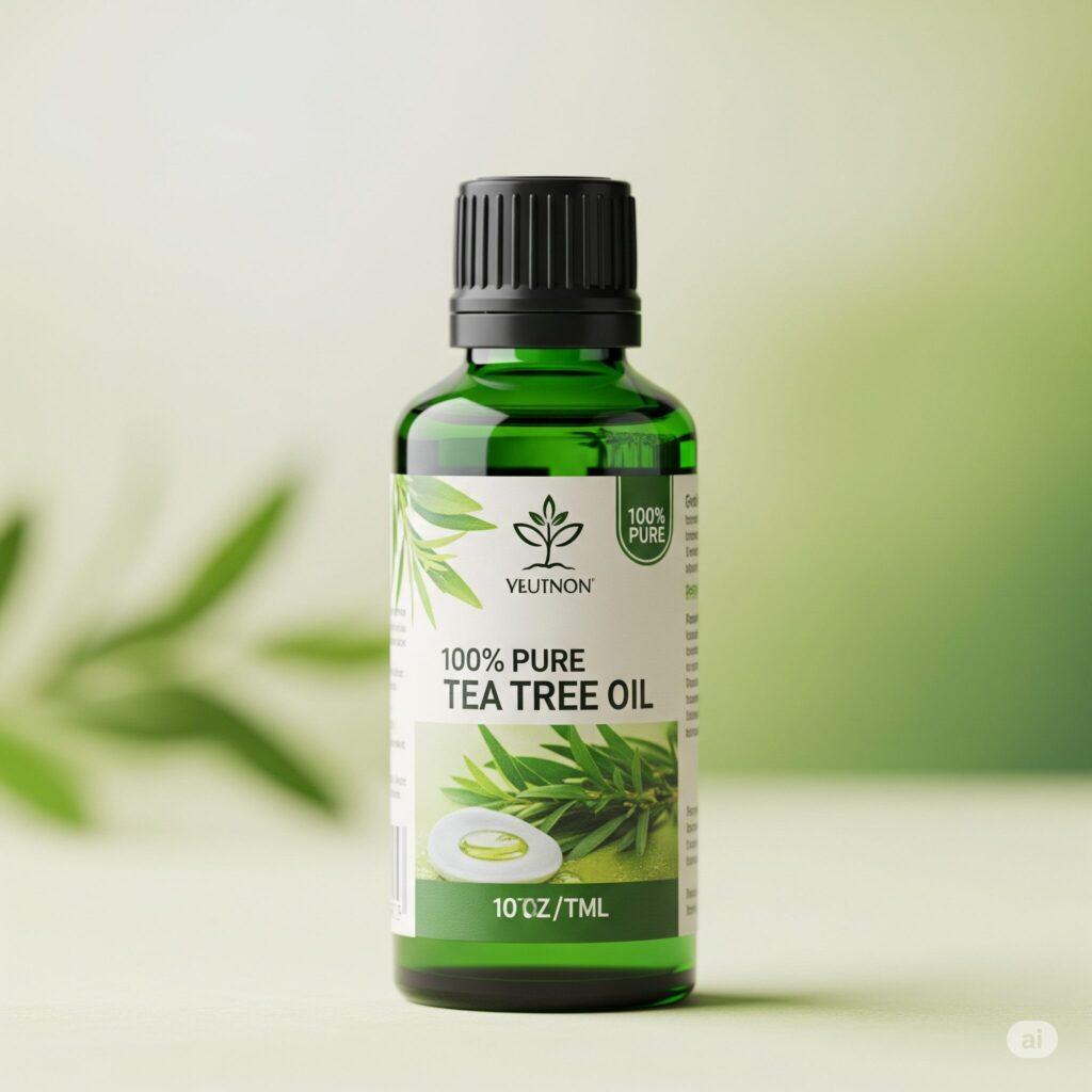 Tea Tree oil (olio essenziale di Melaleuca). Immagine generata da Google Gemini.