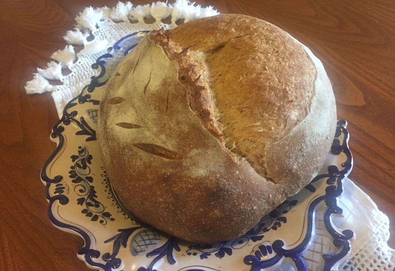 Pane preparato con farine deboli e forti.