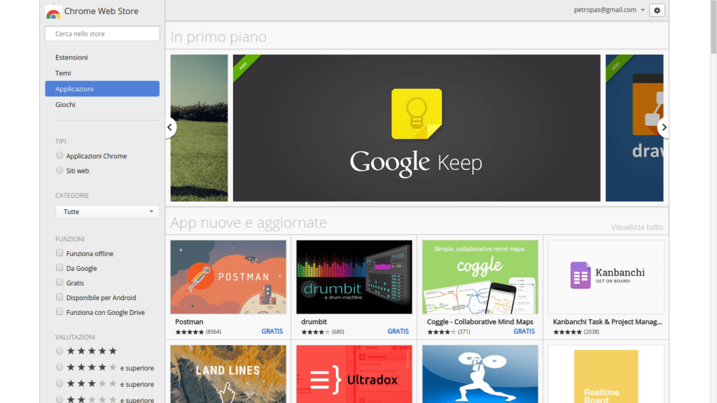 Chromebook: il Web Store
