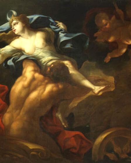 Rapimento di Persefone o Ratto di Proserpina, Giacomo Farelli. Immagine di pubblico dominio via Wikimedia Commons.