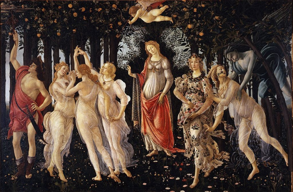 Primavera, di Botticelli.