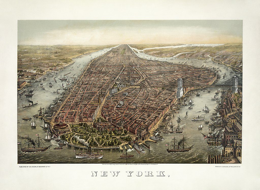 L'Isola di Manhattan nel 1873