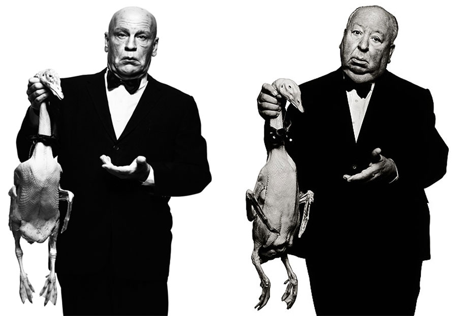 ©Sandro Miller, Albert Watson - Alfred Hitchcock with Goose (1973), 2014. - Meditazioni