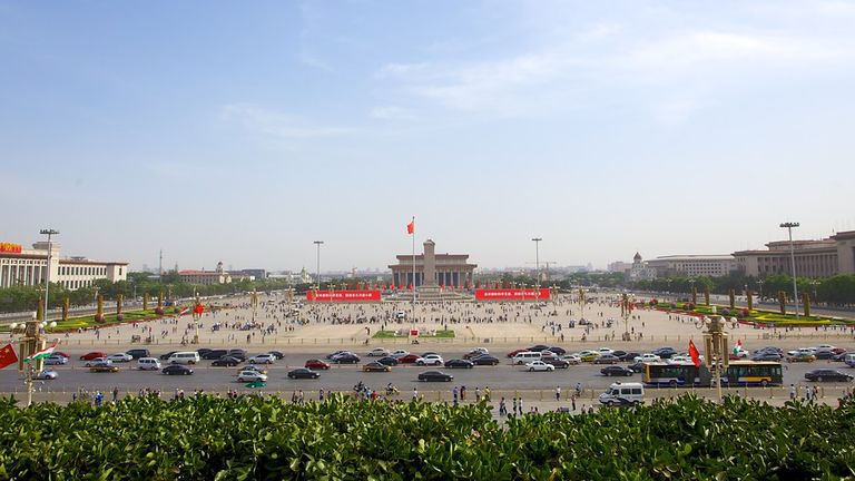 Piazza Tienanmen panoramica - luoghi