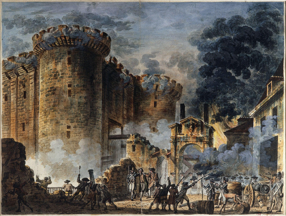 Rvoluzioni raccontate attraverso l'arte - La presa della bastiglia (Jean Pierre Houel, 1789)