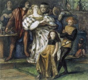 Lucrezia Borgia e famiglia, Dante Gabriel Rossetti, via Wikimedia Commons.