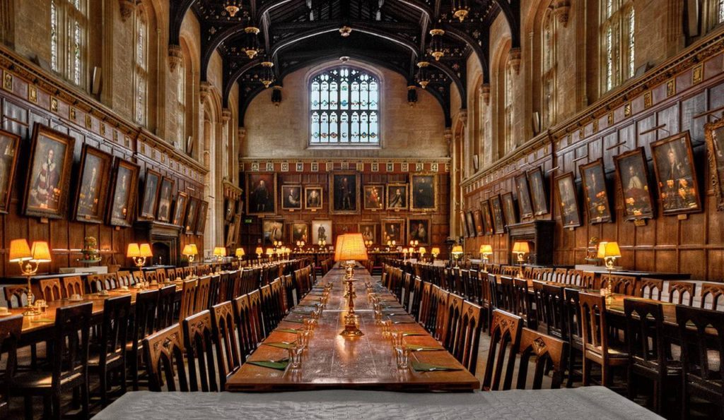 antiche università: Hall of Christ Church, Oxford