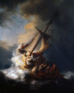 ALT="Furti d'arte Rembrandt - Cristo nella tempesta sul mare di Galilea"