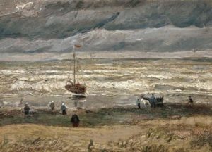 ALT="Furti d'arte Van Gogh - Spiaggia di Scheveningen durante un temporale"