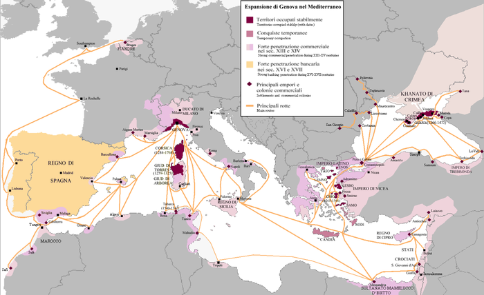 L'espansione di Genova nel Mediterraneo