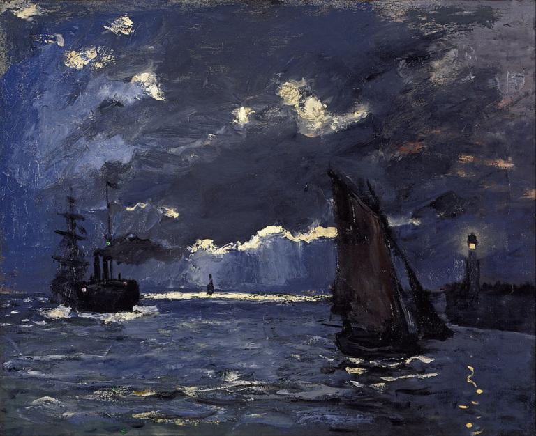 Navigando al chiaro di Luna, Claude Monet