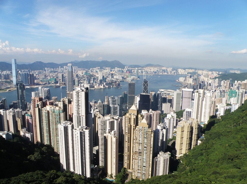 Vista di Hong Kong