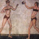 Storia delle vacanze. Mosaico di Villa del CAsale, immagine di pubblico dominio via Wikimedia Commons.