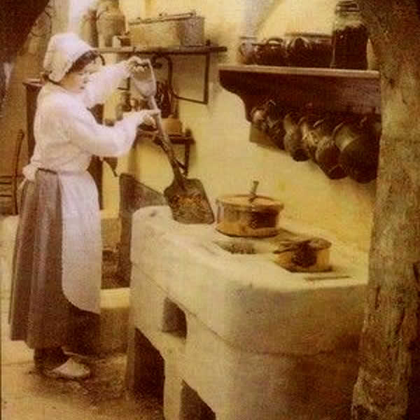 Il Potager, prototipo di cucina. Immagine d'epoca.