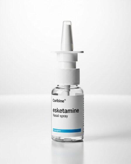 Esketamina spray nasale. Immagine generata da Google Gemini.