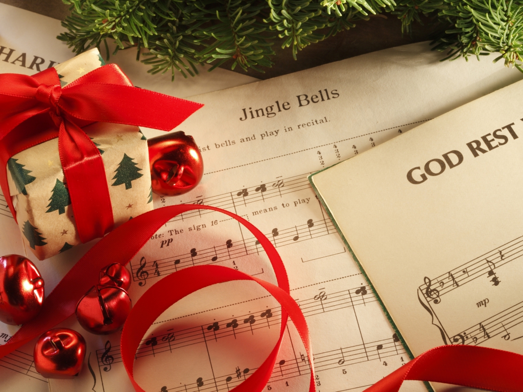 Canti di Natale - Spartiti, palline e pacchetti