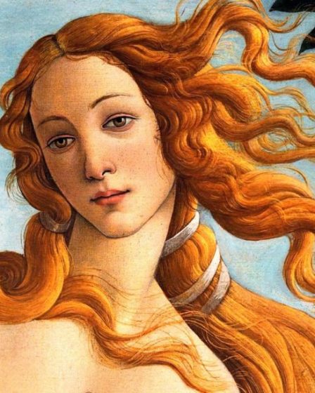 Rinascimento - "La nascita di Venere" (Botticelli), particolare del volto di Venere.