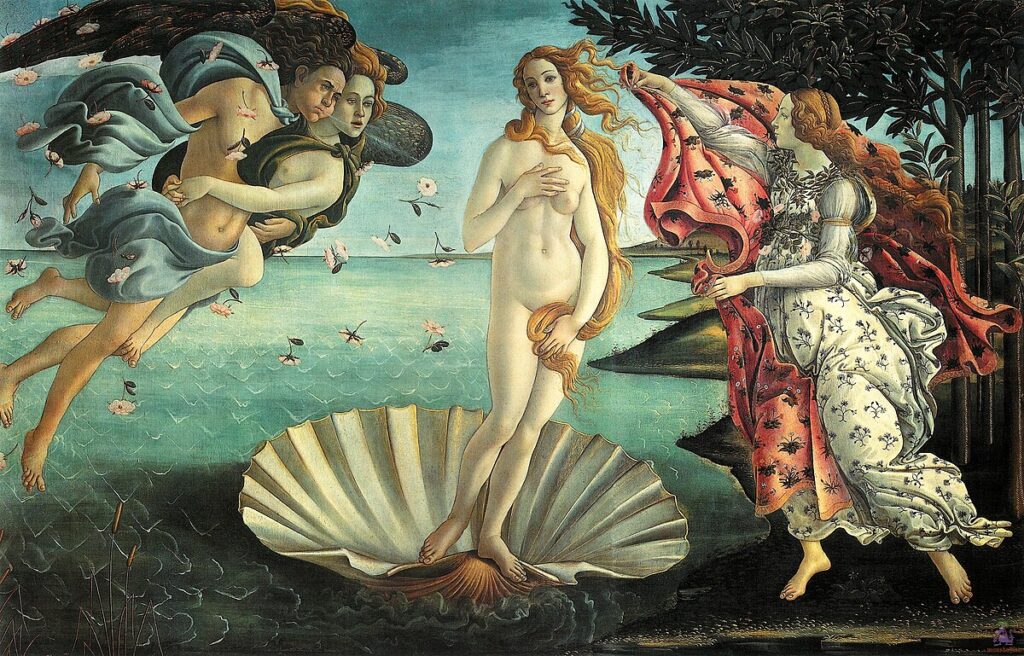 Bellezza e cosmesi nel Rinascimento . La nascita di Venere, Sandro Botticelli.