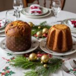 Panettone contro pandoro in una tavola natalizia. Immagine generata da Google Gemini.