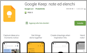 Applicazioni per scrivere note: Keep