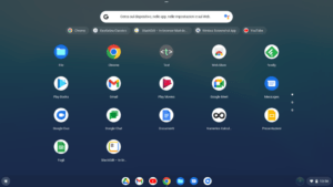 Linux e Windows 11: schermata Chrome OS Flex, le app
