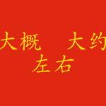 "Circa" in cinese: 大概, 大约 o 左右?