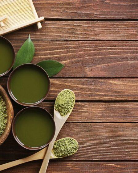 Matcha, tè verde in polvere.