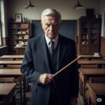 Le punizioni corporali a scuola, immagine generata da Google Gemini.