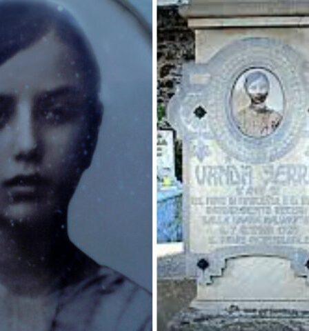 La tragica scomparsa di Vanda Serra, Aidomaggiore. Foto e e lapide al cimitero.