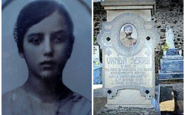 La tragica scomparsa di Vanda Serra, Aidomaggiore. Foto e e lapide al cimitero.