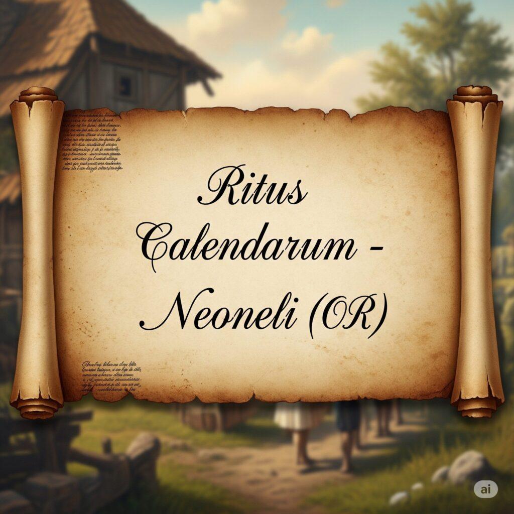 Ritus Calendarum - Neoneli (OR). Immagine generata da Google Gemini.