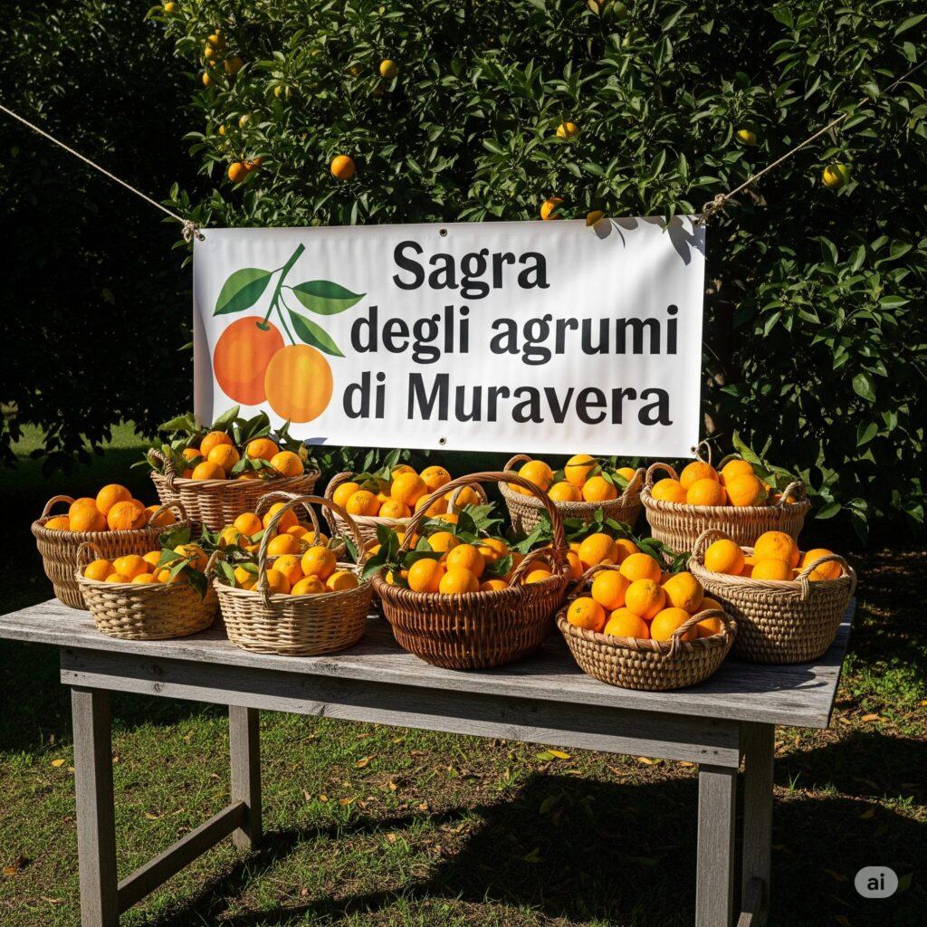Sagra degli agrumi di Muravera. Immagine generata da Google Gemini.