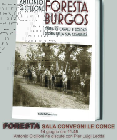 Foresta Burgos: Antonio Cicilloni presenta il suo libro sabato 14 giugno.