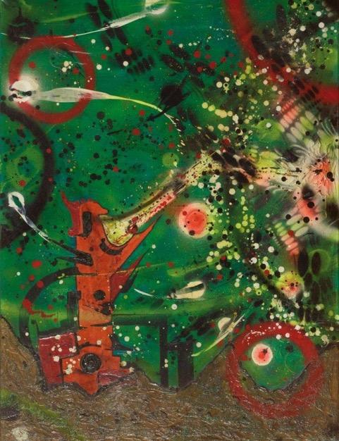 Rammellzee • senza titolo, 1986 • spray su tela cm120X90 • Courtesy Collezione Pietro Molinas Barata
