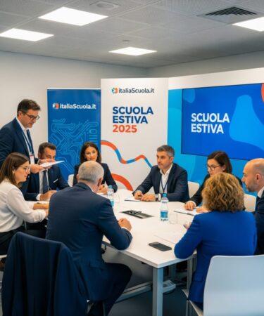 Scuola Estiva 2025: l'evento formativo rivolto ai dirigenti scolastici e altri professionisti della scuola, organizzato da ItaliaScuola.it e Gruppo Spaggiari Parma. Immagini generata da Google Gemini.