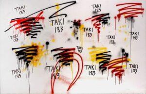 Taki 183 • senza titolo, 2011 • spray e marker su tela cm140x219 • Courtesy Collezione Pietro Molinas Barata