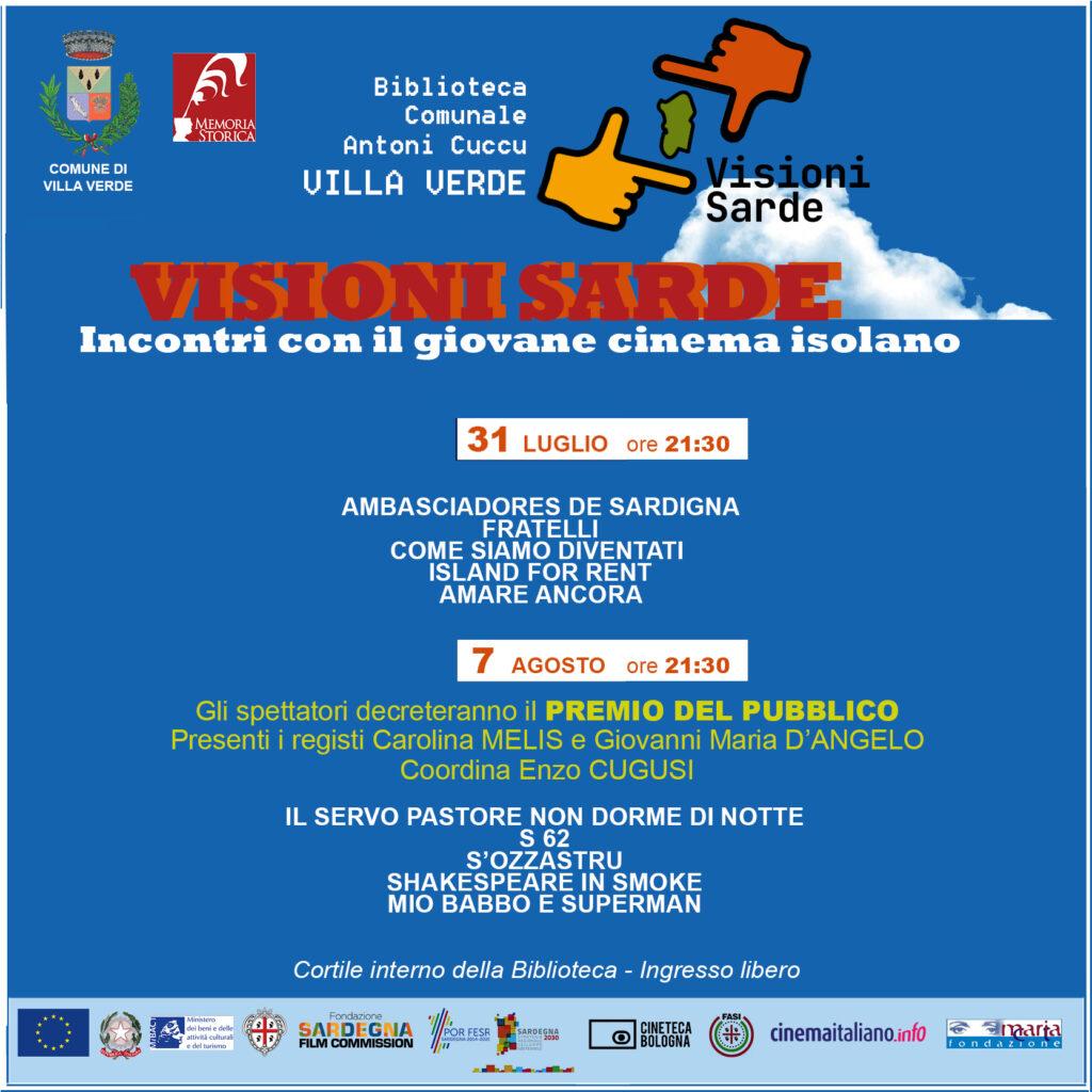 Villa Verde ospita la rassegna "Visioni Sarde". Locandina free press.